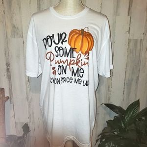 Fun fall large white shirt